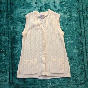 Y2K vintage yellow oversized preppy sweater vest
